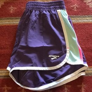 Purple Brooks Running Shorts - medium